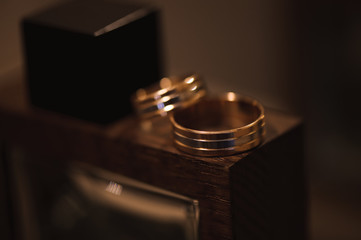 Wedding rings as a symbol of love and happyness.