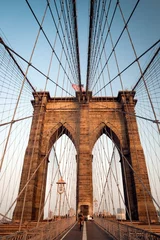 Photo sur Plexiglas Brun Pont de Brooklyn, New York, Manhattan, États-Unis
