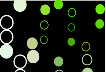 Dark Green vector layout with circle shapes.