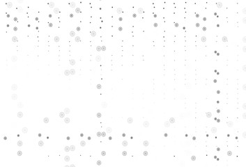 Light Black vector layout with bright snowflakes.