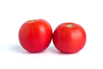 Tomatoes isolated on white