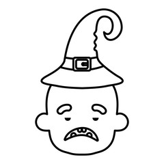 trick or treat - happy halloween line image