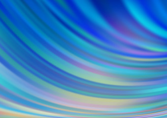 Light BLUE vector template with lines, ovals. Shining illustration, which consist of blurred lines, circles. Brand new design for your ads, poster, banner.