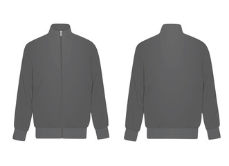 Grey tracksuit top. vector illustration