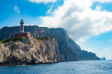 Fototapeta na wymiar Capri Lighthouse and Arch
