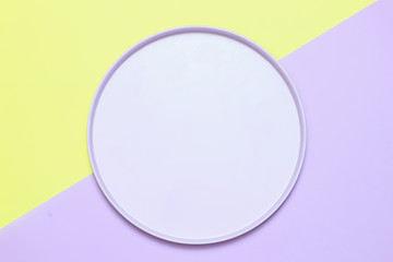 Lavender flower bouquet on wood table