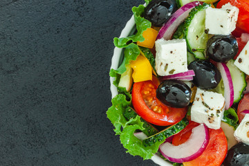 Healthy vegetable greek salad