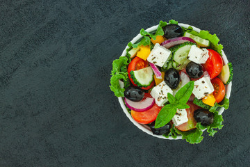 Healthy vegetable greek salad