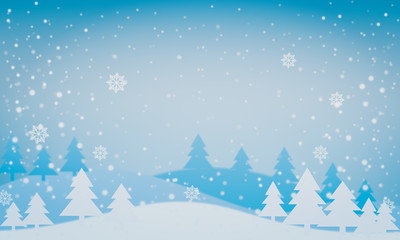 Natural Winter Christmas background with sky chrisrtmas tree