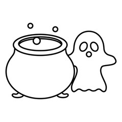 trick or treat - happy halloween line style