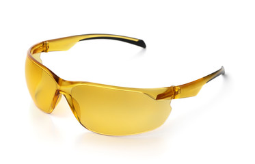 Yellow polarized bicycle sunglasses