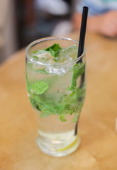 lemonade on a wooden table 