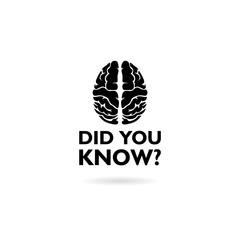 Did you know sign on white background