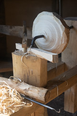 Polelathe woodturning