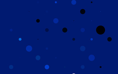 Light BLUE vector template with circles. Glitter abstract illustration with blurred drops of rain. Pattern of water, rain drops.