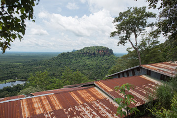 Wat Phu Tok in Bueng Kan Thailand, beautiful temple hill with seven floors.