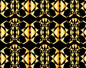 Abstract black and gold gradient for background