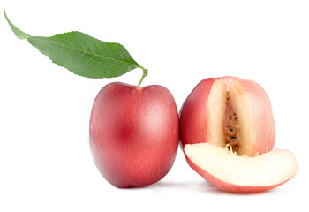 Nectarine isolated on white background