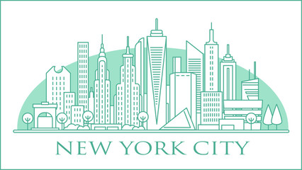 New York City urbana skyline