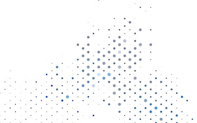 Light BLUE vector pattern with spheres. Abstract illustration with colored bubbles in nature style. Pattern for ads, booklets.