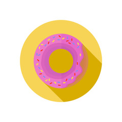 Donut flat icon, universal icon for web