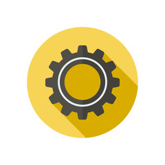 Gear flat icon, universal icon for web