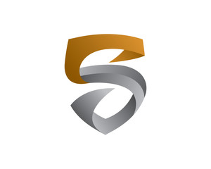 Letter S shield logo symbol or icon template