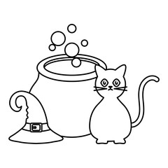 trick or treat - happy halloween line style