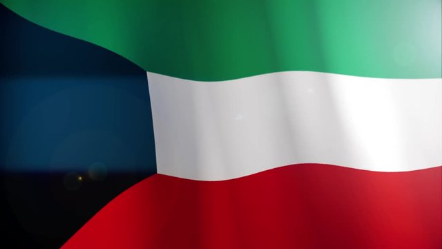 Kuwait Waving Flag