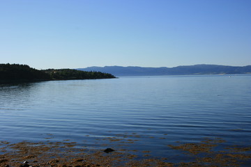 landscape with lake and mountains