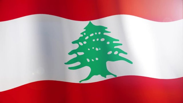Lebanon Waving Flag