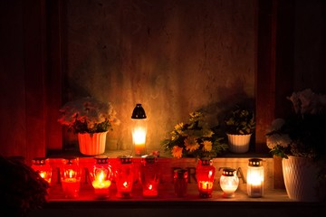 Votive Candles at All Saint's Day