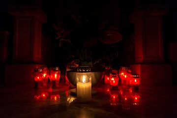 Votive Candles at All Saint's Day