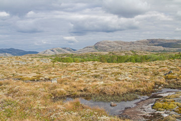 Fototapeta premium Fjelllandschaft auf Indre-Vikna