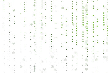 Light Green vector template with ice snowflakes.