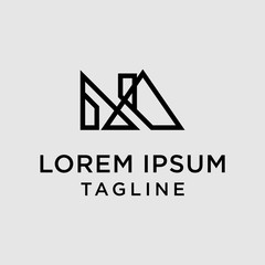 Fototapeta premium initial letter logo NA, AN logo template