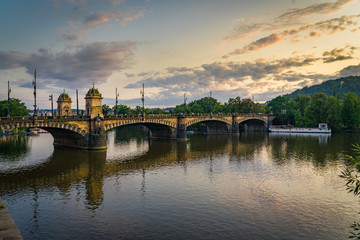 Fototapeta premium Bridge of Legions Prague in Czech Republic.