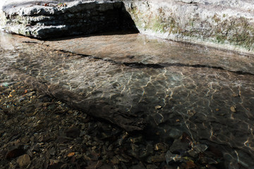 Boulders on Nature Trail in Woods