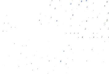 Light Black vector texture with musical notes.