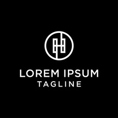 initial letter logo OH, HO logo template