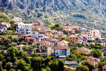 Fototapeta na wymiar view of old town in albania