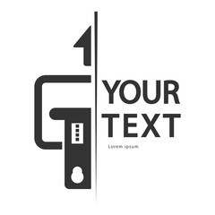 insert credit card flat logo design , insert credit card flat icon vector isolated on white background.