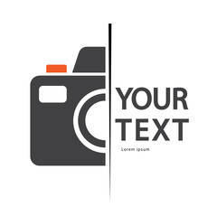camera flat logo design , camera flat icon vector isolated on white background.