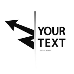 arrow logo, icon isolated on white background.