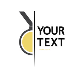 Medal logo, icon isolated on white background.