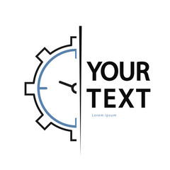 clock logo , time outline icon for app web logo banner poster icon - Vector 