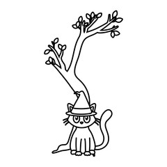 trick or treat - happy halloween line style