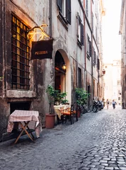 Foto op Canvas View of old cozy street in Rome, Italy © Ekaterina Belova