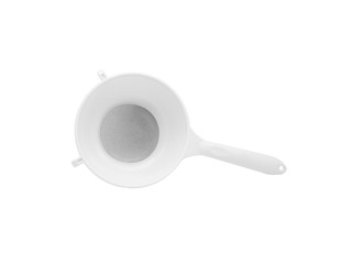 Plastic sieve isolated on white background. Clipping Path