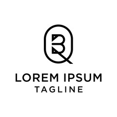 initial letter logo QB, BQ logo template